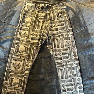 leggings. size s. gray and black.